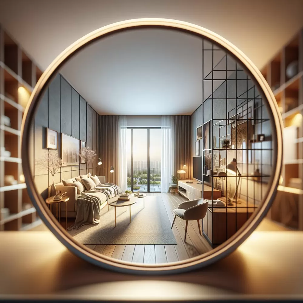 Pokój Dzienny I Sypialnia W Jednym W Bloku