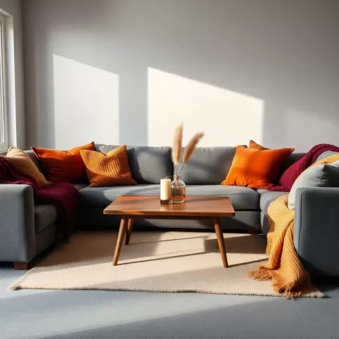Jak ocieplić szary salon