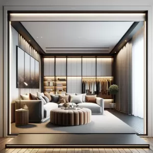 Pokój Dzienny Z Dużą Szafa